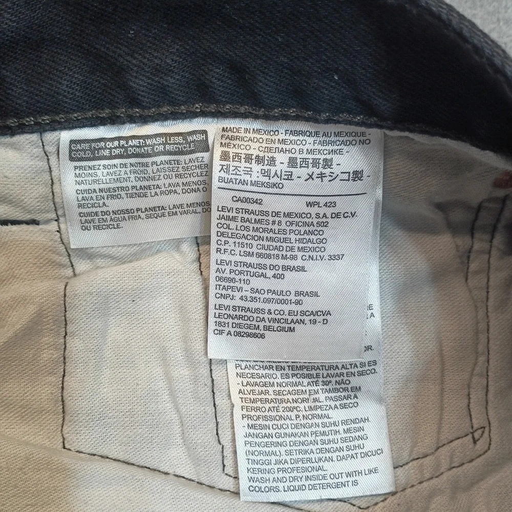 Levi's 501 Jeans Men's 34x34 (35x33) Black Button Fly Straight Leg Denim Pants